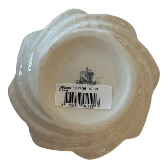 Belleek Ireland Carlingford Cache Pot Fine Parian China - Picture 6 of 10
